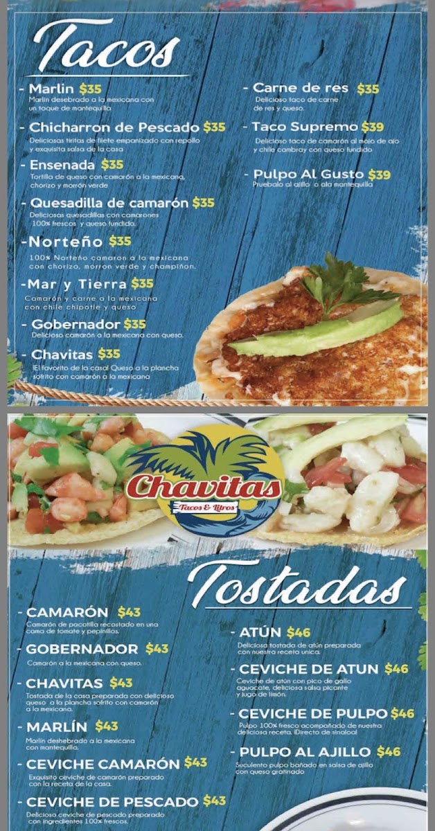 Chavitas Menu - Image 1